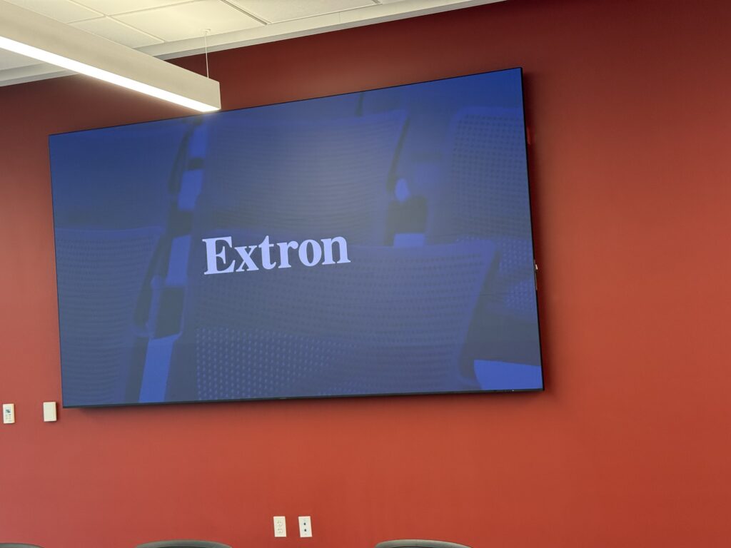 Direct View LED display during AV system commissioning at the TVFD Operations Center
