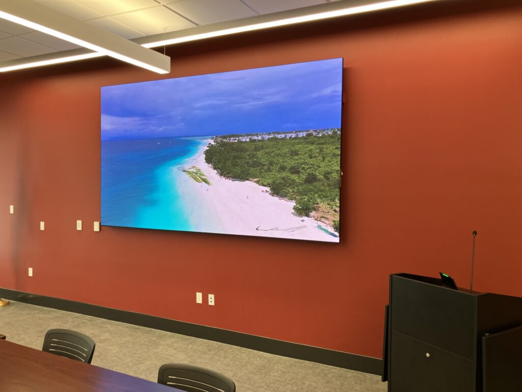 135-inch Direct View LED display installed in the Thibodaux Volunteer Fire Department Operations Center