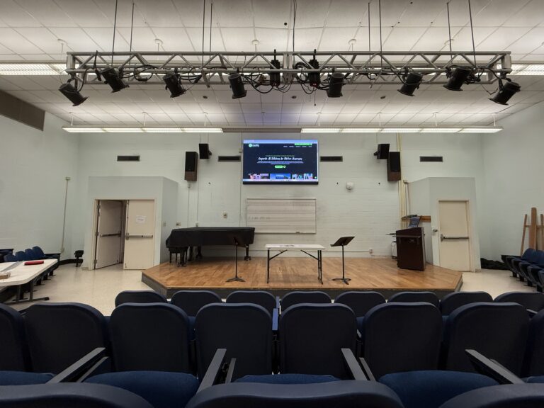 Commercial AV system with displays and video conferencing installed by Go Media