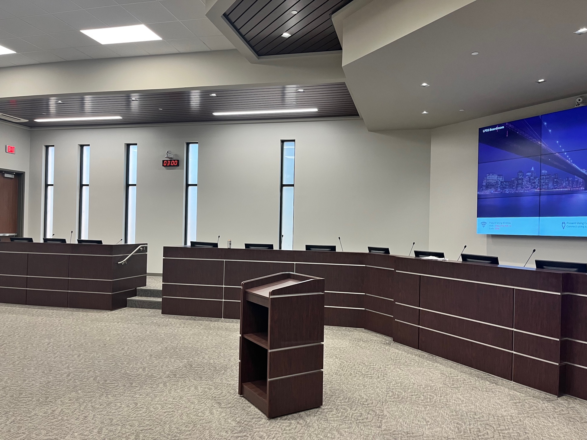 Modern Council System installed by Go Media - Audio Visual Experts